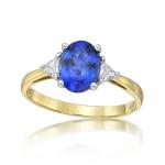 925 Sterling Silver Wholesale Tanzanite Ring Oval Cut Blue Stone Tanzanite