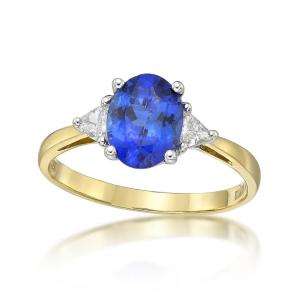 Wholesale 925 Sterling Silver Wholesale Tanzanite Ring Oval Cut Blue Stone Tanzanite Wedding Engagement Ring from china suppliers