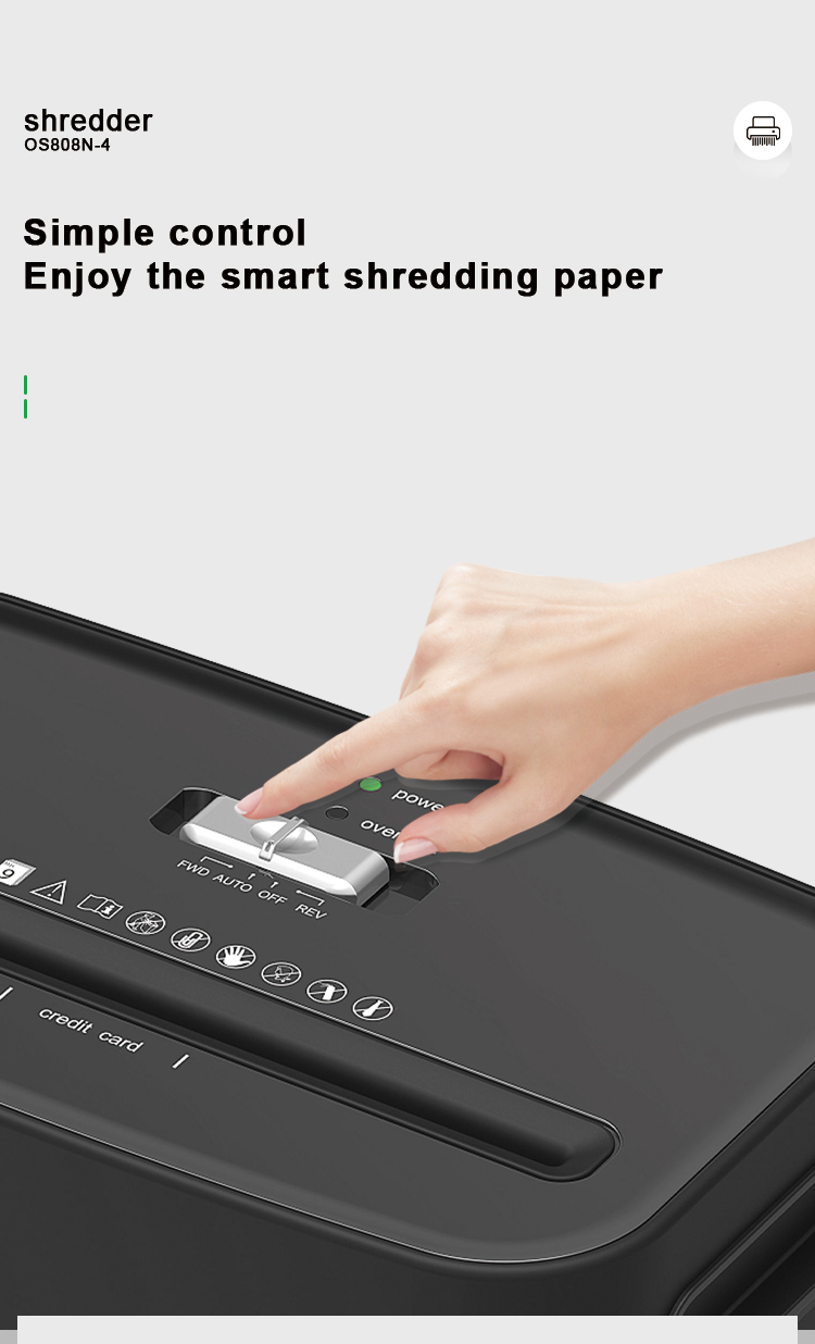 50 L Capacity 10 Sheet Micro Cut Shredder for Office Paper Destruction Equipment