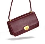 Flap Bags Genuine Cow Leather Handbags with Lock Cowhide Cross-body Bag