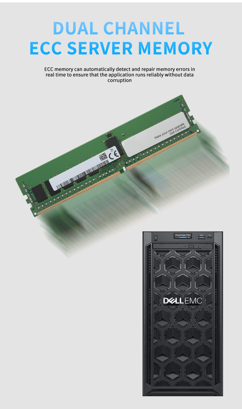 PowerEdge T40 Server 3-Bay Xeon G5400/16GB ECC/1TB SATA /DVD RW network server rack server