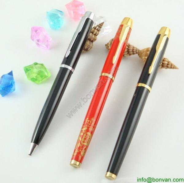 logo printed Advertising gift custom promotional metal pens,roller pen & ball