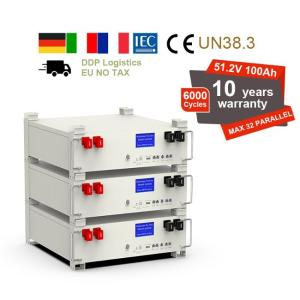 Wholesale 48V 5kWh 100Ah LiFePO4 Pack Battery Stacked Lithium Ion Energy Storage Battery from china suppliers