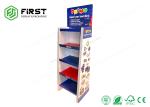 Glossy Surface Floor Standing Displays Customized POP Promotion Carton Paper