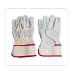 Half Lining Rubberized Cuff Leather Safety Gloves