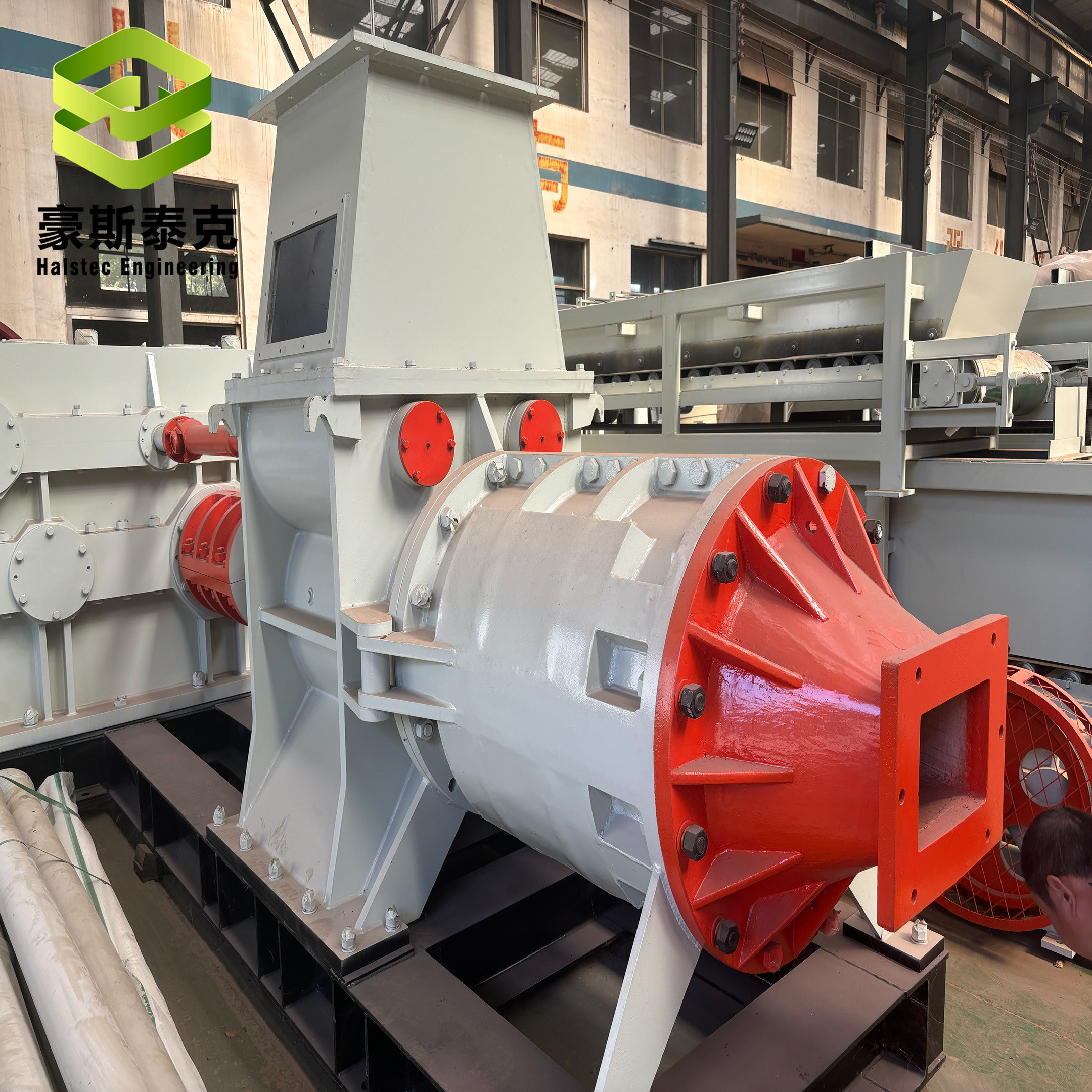 Easy Operation Fired Clay Brick Making Machine With 3600mm Effective Mixing Length