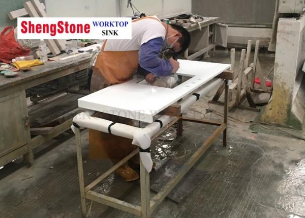 Super White Nano Crystallized Glass Countertops For Medical Institution