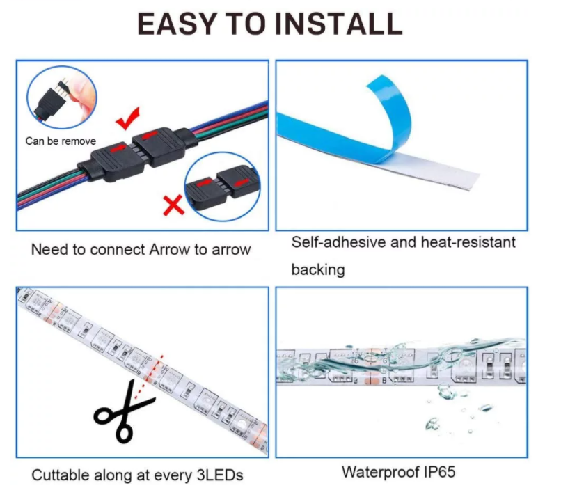 Multi Colors 12VDC 150leds Dimmable LED Ribbon SMD5050