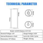 EVE C33 3.2V 15Ah 33140 3C Cylindrical Power Battery DIY for Car Audio, E