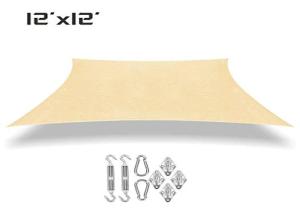 Wholesale Anti Oxidants Square Garden Sun Sail With Hardware Kit 95% - 99% Shade Rate from china suppliers