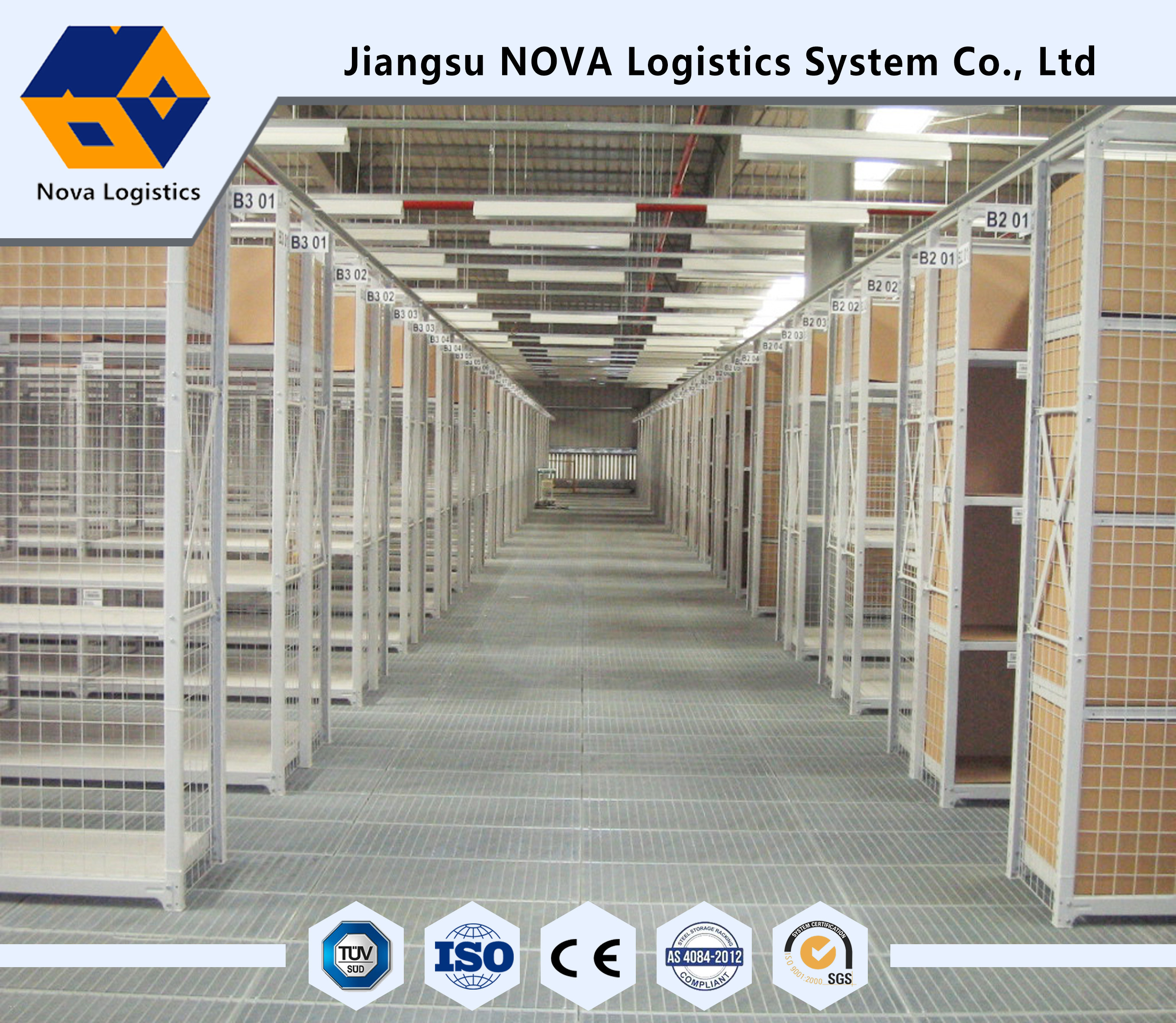 High Space Utilization Mezzanine Industrial Storage Racks Work Platform