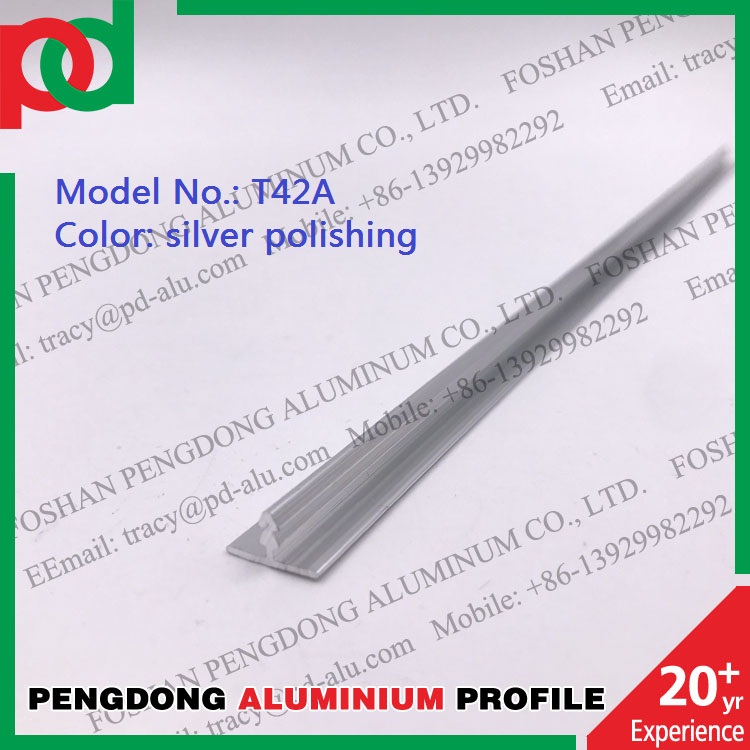6063 Series T Shape Aluminium Trim Profiles For Cabinet And Floor