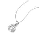 18k Gold Lab-Grown Diamond Pendant Gifts And Party White Diamond Jewelry Pendant
