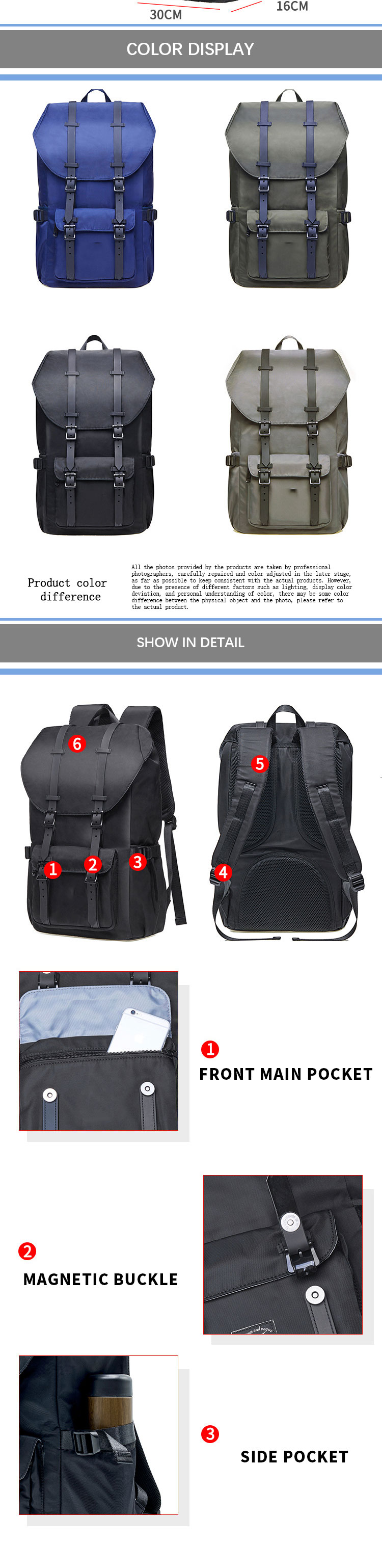 Sympathybag Casual Sports Backpacks men nylon outdoor travel female school bag waterproof backpack Wholesale