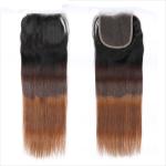 Natural 3 Tone Color Straight Lace Closure Free Shedding Virgin Hair Lace