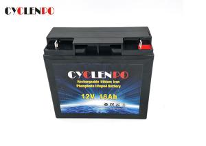 Wholesale 2.50Kg Deep Cycle Lifepo4 Battery 12v 16ah For Emergency / Security Equipment from china suppliers