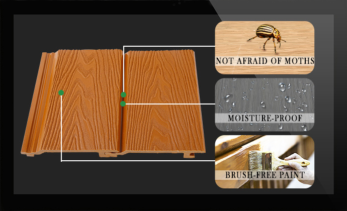 3D PWC Wall Panel Wood Plastic Composite for Easy Exterior Wall Decoration Solution