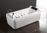 Indoor Rectangle Bathroom Jacuzzi Tub 110V/ 220V White Acrylic