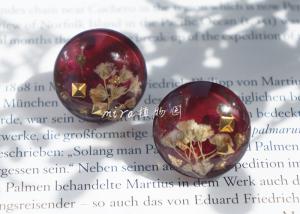 Wholesale Starry Scar BabysBreath Round Crystal Wine Red 925 Silver Saudi Arabia Druzy Quartz Earrings from china suppliers