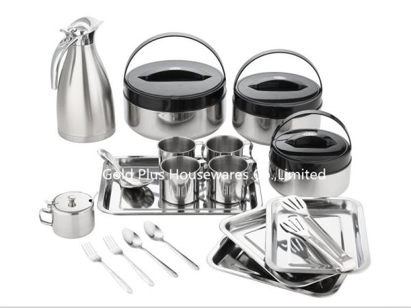 19pcs Kitchen appliances nonstick food warmer lunch box container coffee pot &