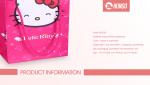 Hello Kitty Rose Red Branded Custom Paper Shopping Bags C1S 9CM