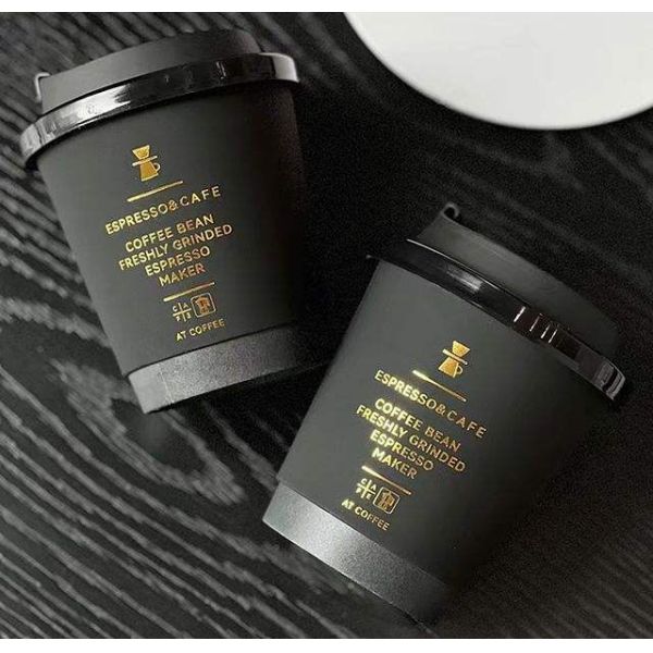 Customized Biodegradable Disposable Coffee Paper Cup Single Double Ripple Wall Paper Coffee Cups With Lids