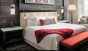 Wholesale Commercial Hotel Luxury Furniture , Apartment Hotel Bedroom Furniture Drak Color from china suppliers