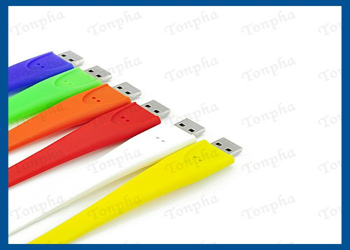 Stylish Wristband Flash Drive Customized Printed Logo Silicone Material