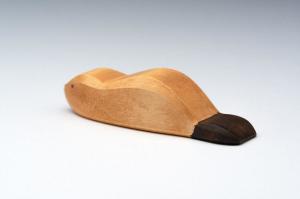 Wholesale Natural Color Carved Wooden Cow Toy With Hardwood Birch Oak Material from china suppliers