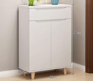 Wholesale Eco - Friendly Melamine Shoe Shelves / Simple Style White Shoe Storage Cabinet from china suppliers