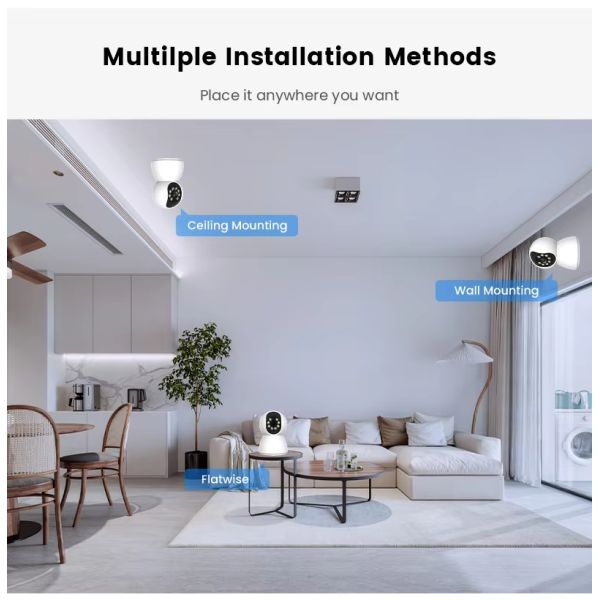 Ip Smart Camera Cctv Wifi Wireless Hd PTZ Camera Indoor 3MP Night Vision Home Security Network Camera
