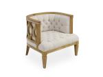 Tufted button seat solid wooden craved back wedding sofa chair for event and