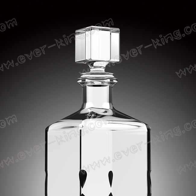 Crystal White Flint Cognac Glass Bottle 750ML For Luxury Liquor And Spirit