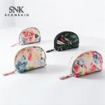 Half Moon Bride Floral Palm Pouch Cosmetic Makeup Bag for Travel