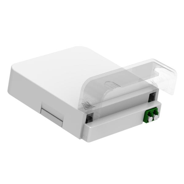 White / Gray 1 Core LC APC Type Fiber Optic Face Plate for Indoor FTTH