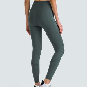 Wholesale Nylon Spandex Workout Pocket Yoga Pants Gym High Density For Women from china suppliers