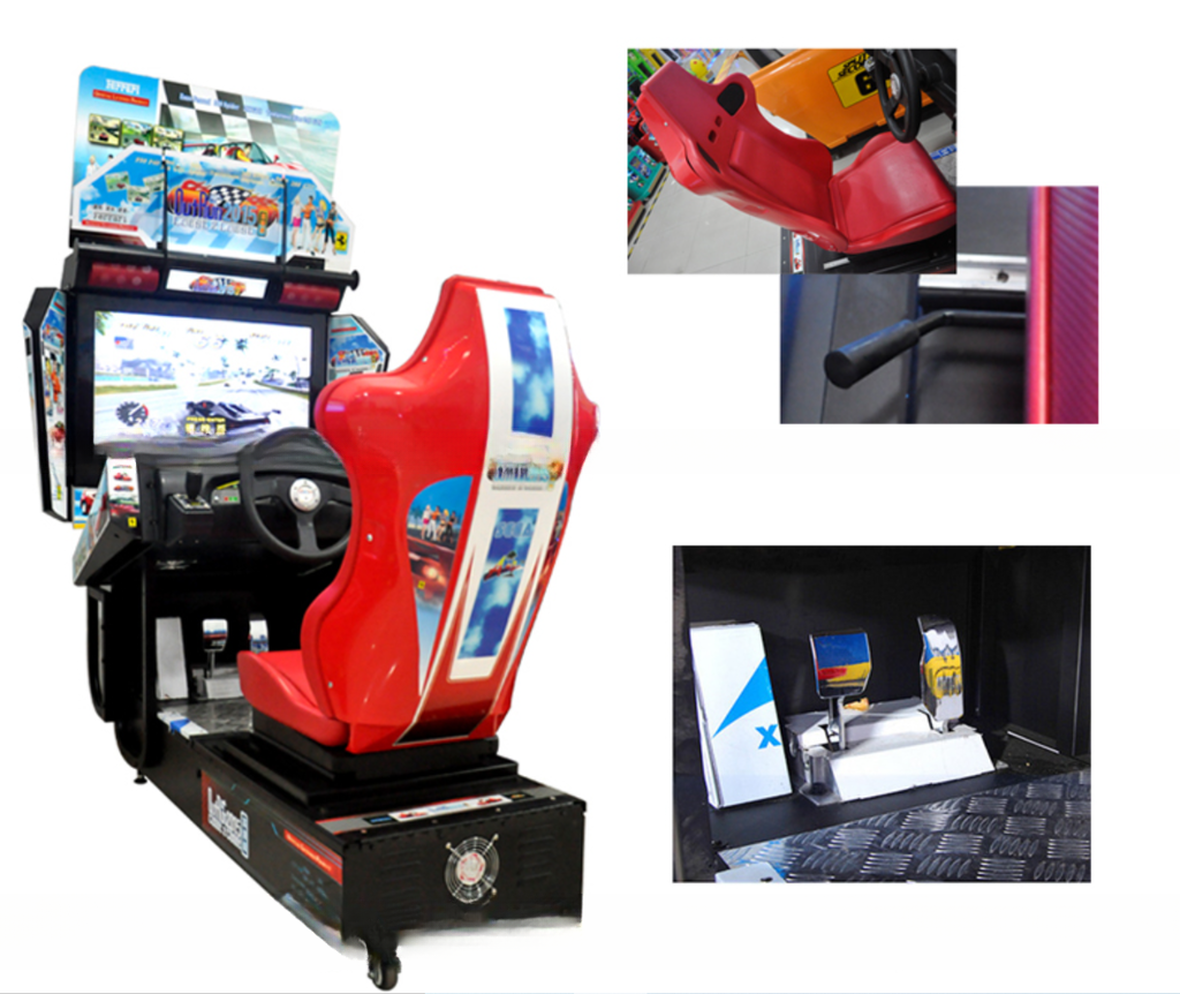Single Person Coin Operated Car Racing Game Machine With 32inch HD LCD Screen