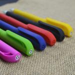 Gel pen,Promotional gel-ink pen with cap, iridescent rubber gel-ink pen