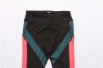 Stretchable Color Blocking Ladies Yoga Outfits 76% Nylon 24% Spandex