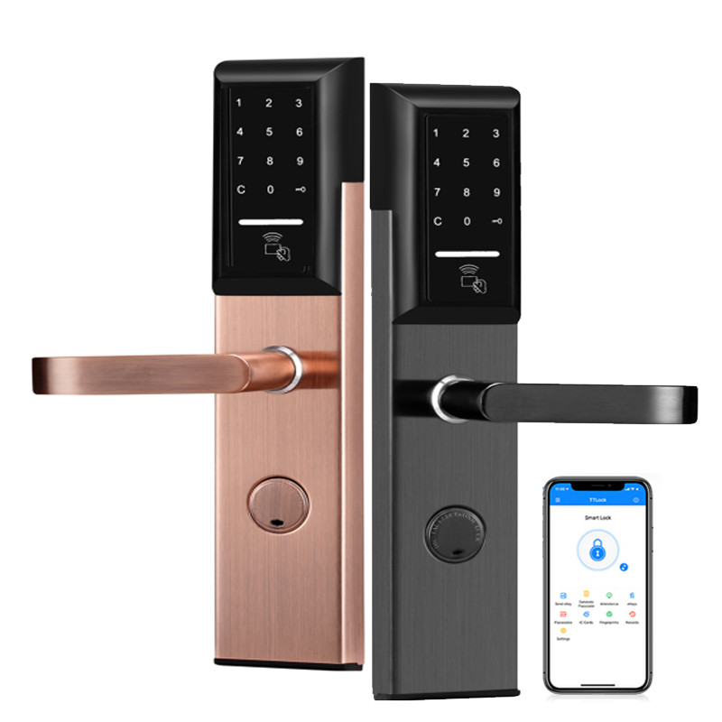 SUS304 DC6V Apartment Smart Door Lock Password FCC Keyless Wireless Door Locks