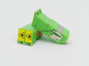 Wholesale Green LC/APC Duplex SM Fiber Optic Adapter With Shutter , No Flange from china suppliers