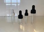 Dropper Spiral 5ml Essential Oil Bottle Transparent Glass For Skincare
