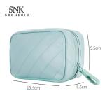 Leather Portable Waterproof Compartments PU Cosmetic Bag