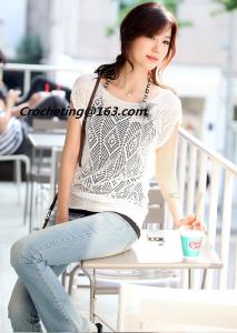 Wholesale Crochet sweater, hand knitted, Women's Hollow Crochet sweater short-sleeved Batwing sleeve Pullovers from china suppliers
