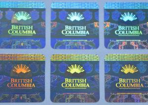 Wholesale Micron texts silver color warranty security hologram sticker from china suppliers
