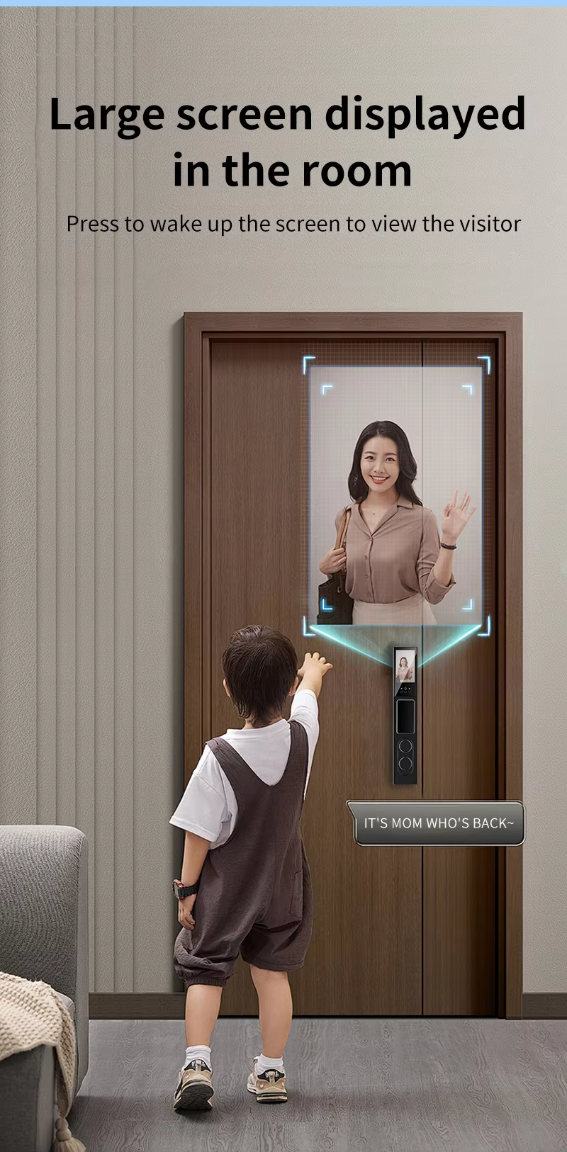 S555 Face ID Recognition Door Lock with Card Key Code Palm Tuya Wifi App for Unlock