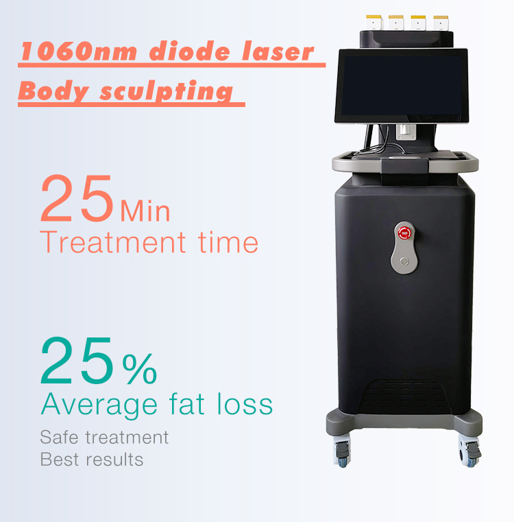 4 Handles 1060nm Diode Laser Slimming Weight Loss Machine for Cellulite Removal