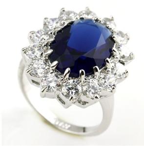 Wholesale Princess Sapphire Design Rings For Women Love Gift Black Stone Adaptability from china suppliers