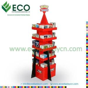 Wholesale Point Of Sale Cardboard Floor Display, Multi Tier Display Stand For Greeting Card from china suppliers