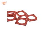 Silicone Good Elongation Reddish 70 Shore Rubber Square Gasket For Connector